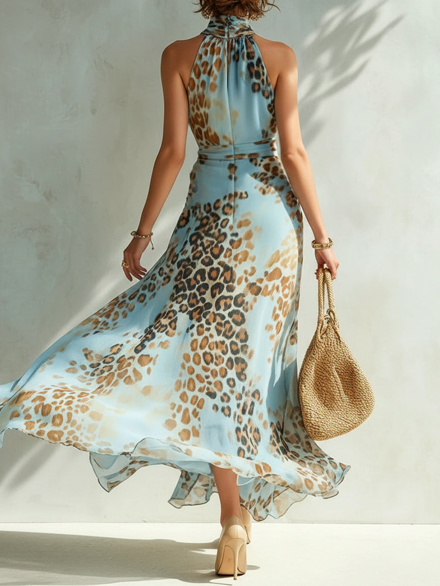 Daniela | Abito Lungo con Stampa Animalier