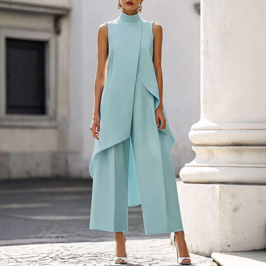 Valentina | Tuta intera elegante con cuciture e collo alto
