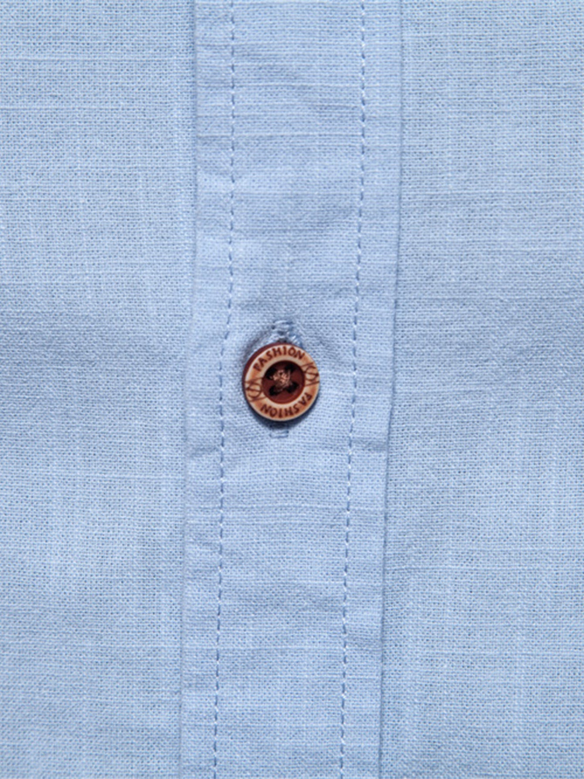 Camicia a maniche lunghe con collo alto e effetto lino.
