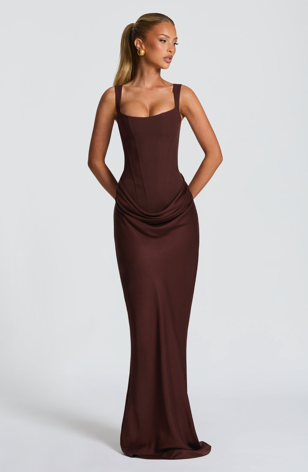 Valentina | Abito Maxi Scolpito a Clessidra