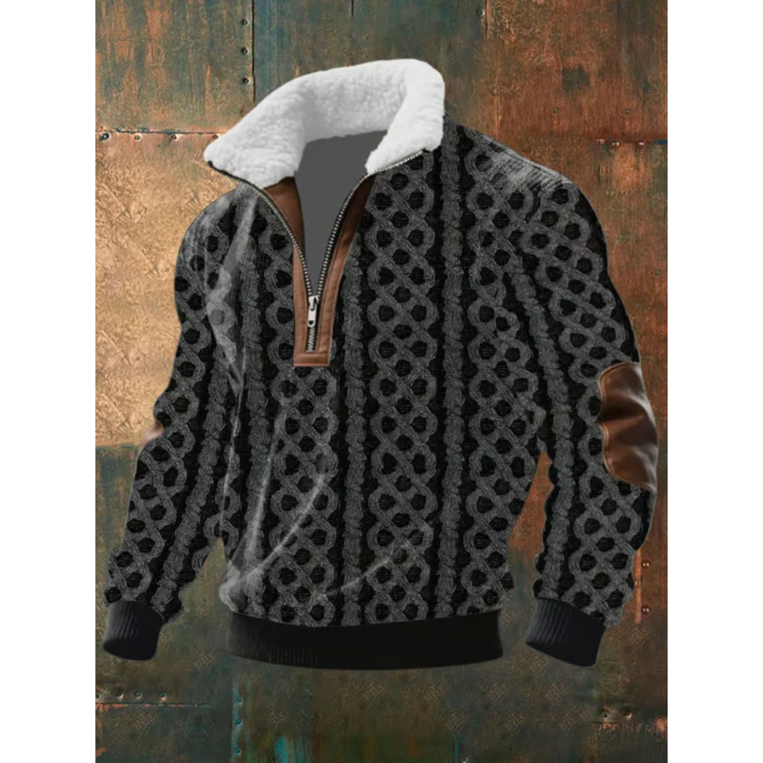 Giovanni | Maglione Uomo in Pile con Zip e Collo Alto – Lituania