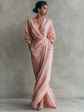 Abito maxi Lorena con scollo a V