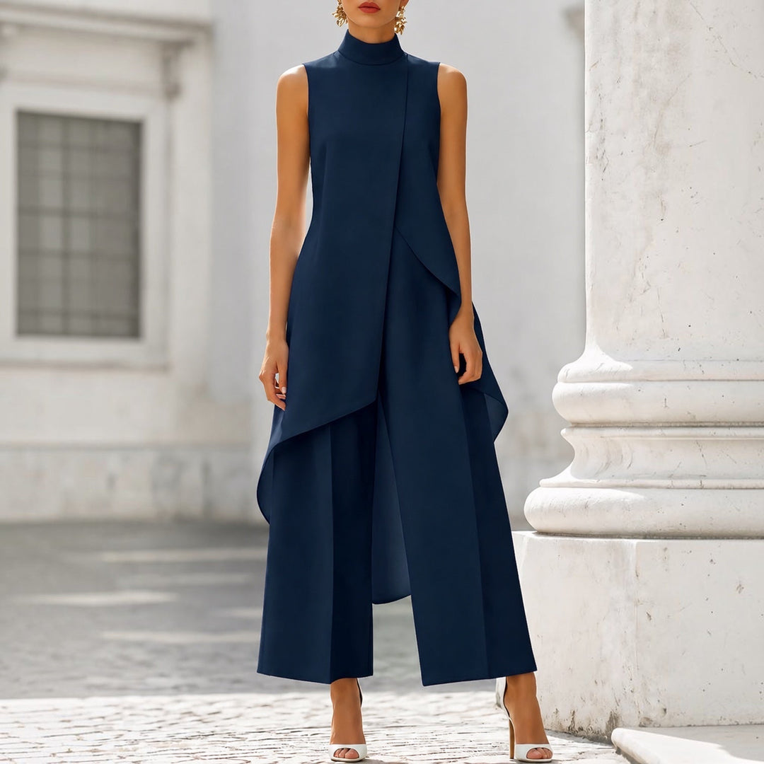 Valentina | Tuta intera elegante con cuciture e collo alto