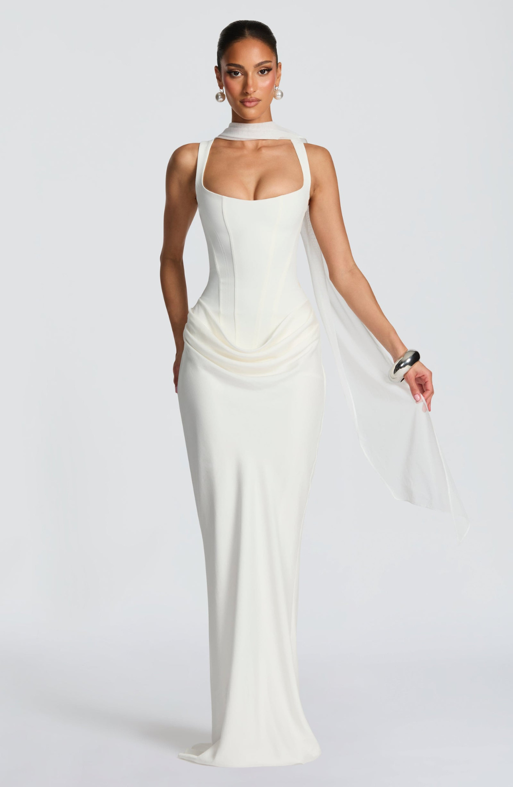 Valentina | Abito Maxi Scolpito a Clessidra