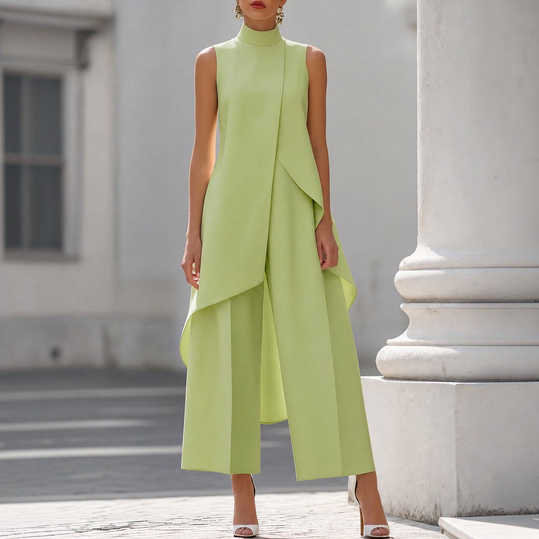 Valentina | Tuta intera elegante con cuciture e collo alto