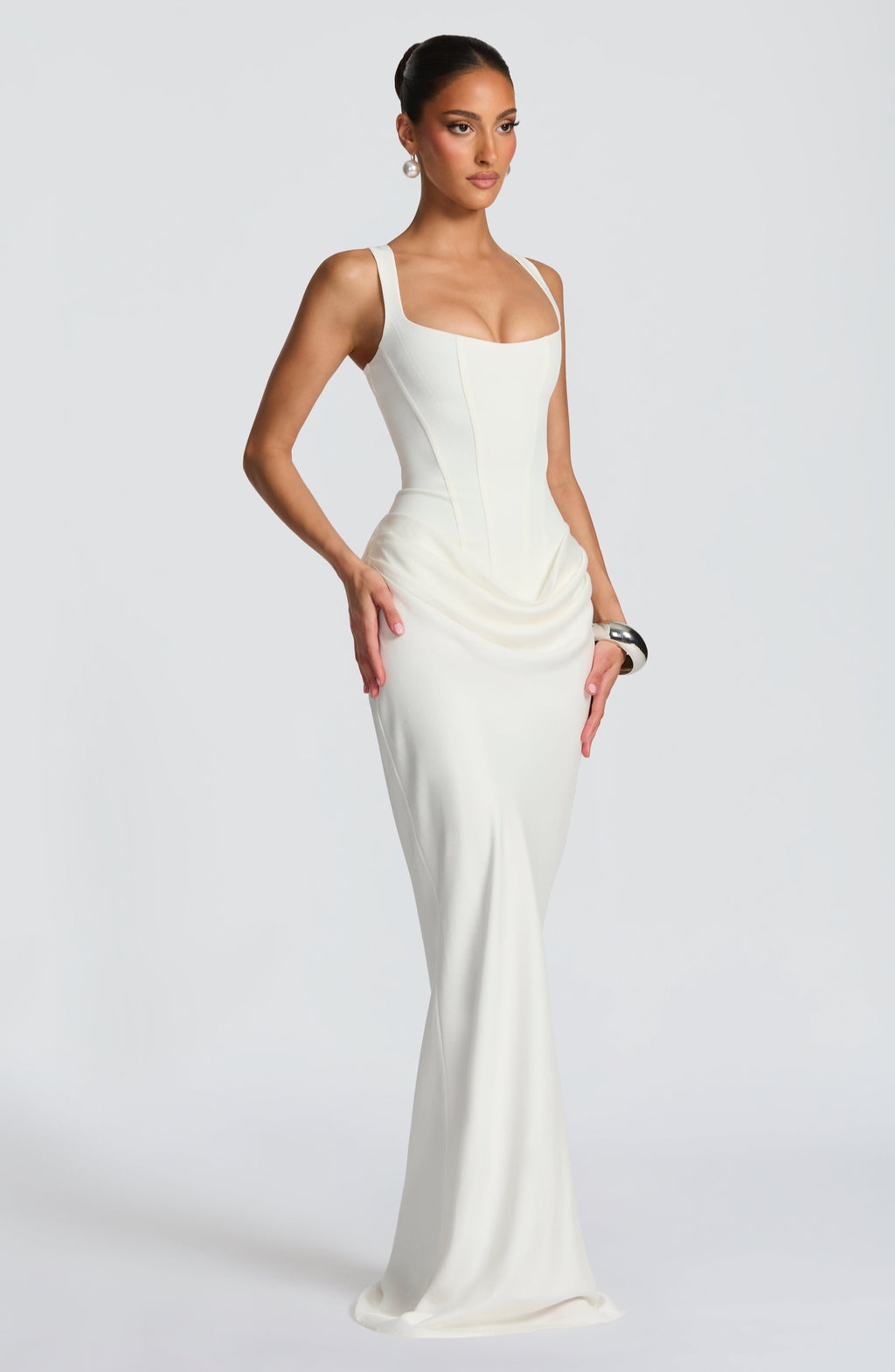 Valentina | Abito Maxi Scolpito a Clessidra