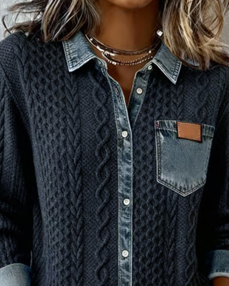 Claire | Camicia in Maglia a Trecce