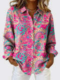 Joanna™ | Camicia con Bottoni Stampa Paisley