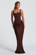 Valentina | Abito Maxi Scolpito a Clessidra