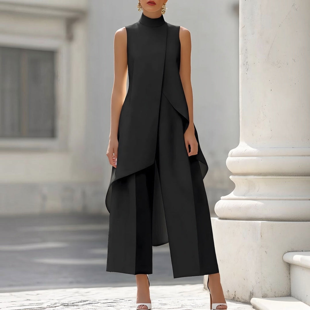 Valentina | Tuta intera elegante con cuciture e collo alto