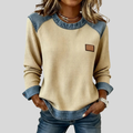 Amélie | Felpa Waffle Effetto Denim
