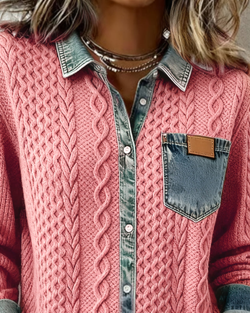 Claire | Camicia in Maglia a Trecce