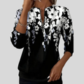 Aveline | Felpa con Zip a Fiori Grafici