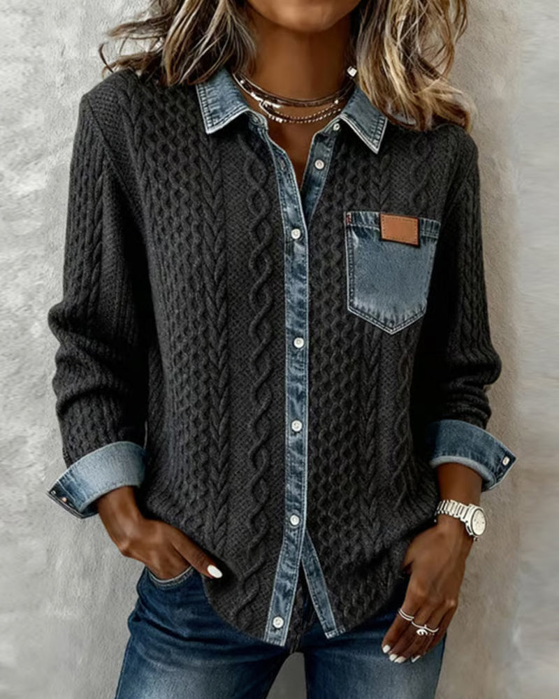Claire | Camicia in Maglia a Trecce