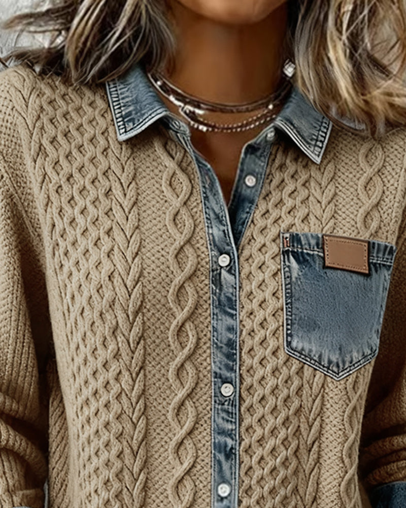 Claire | Camicia in Maglia a Trecce