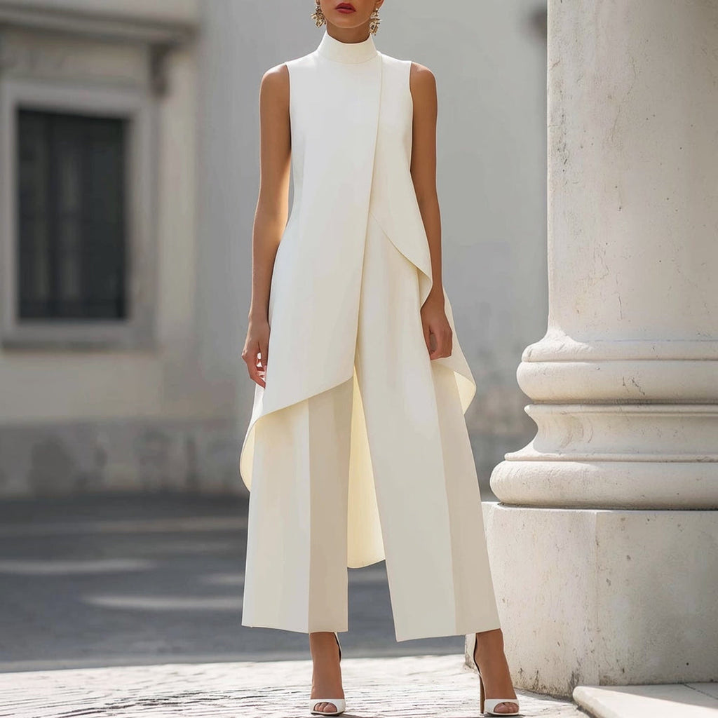 Valentina | Tuta intera elegante con cuciture e collo alto