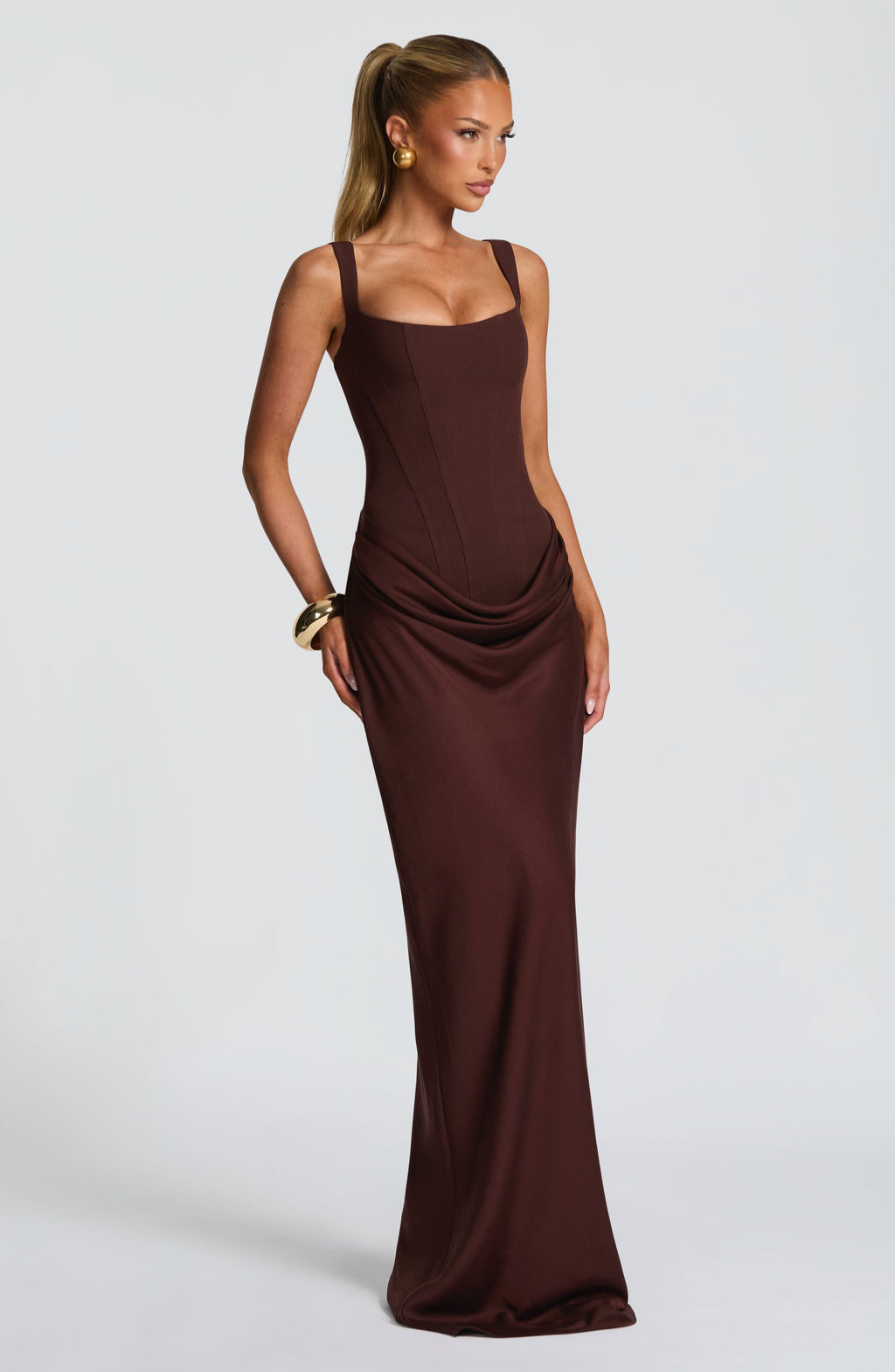 Valentina | Abito Maxi Scolpito a Clessidra