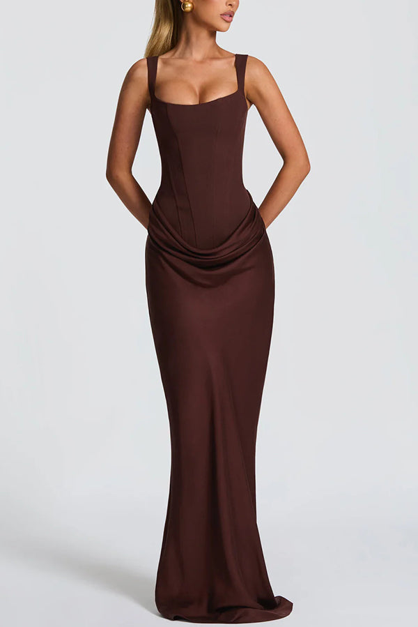 Leonor | Abito Maxi con Scollo Quadrato