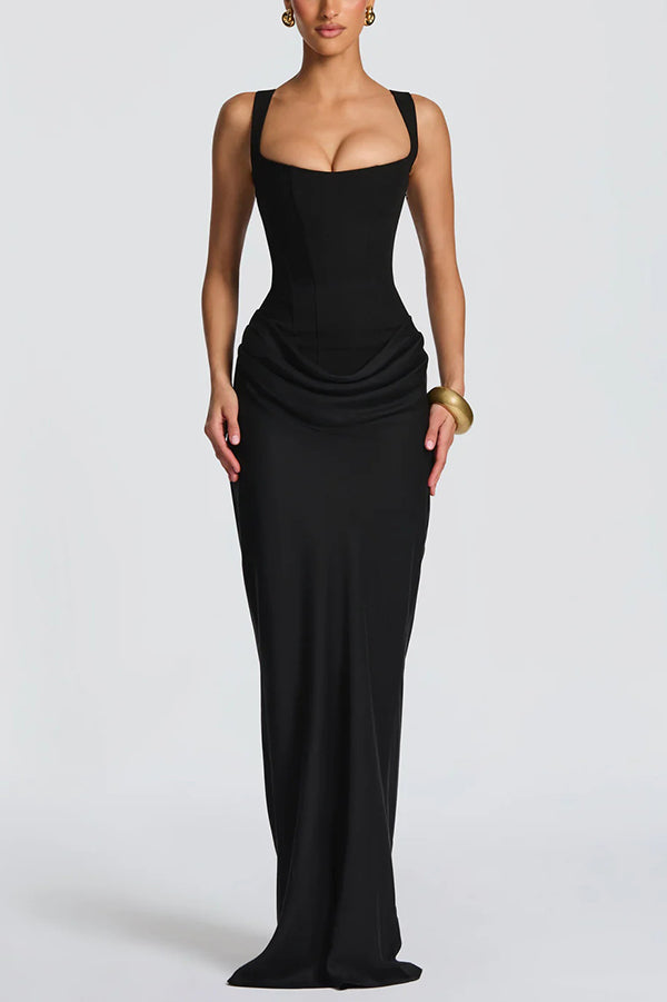 Leonor | Abito Maxi con Scollo Quadrato