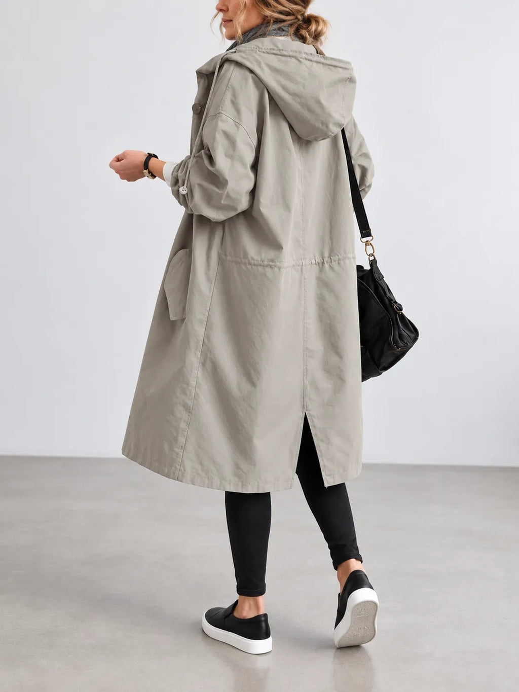 Maisie | Cappotto Oversize con Cappuccio e Bottoni