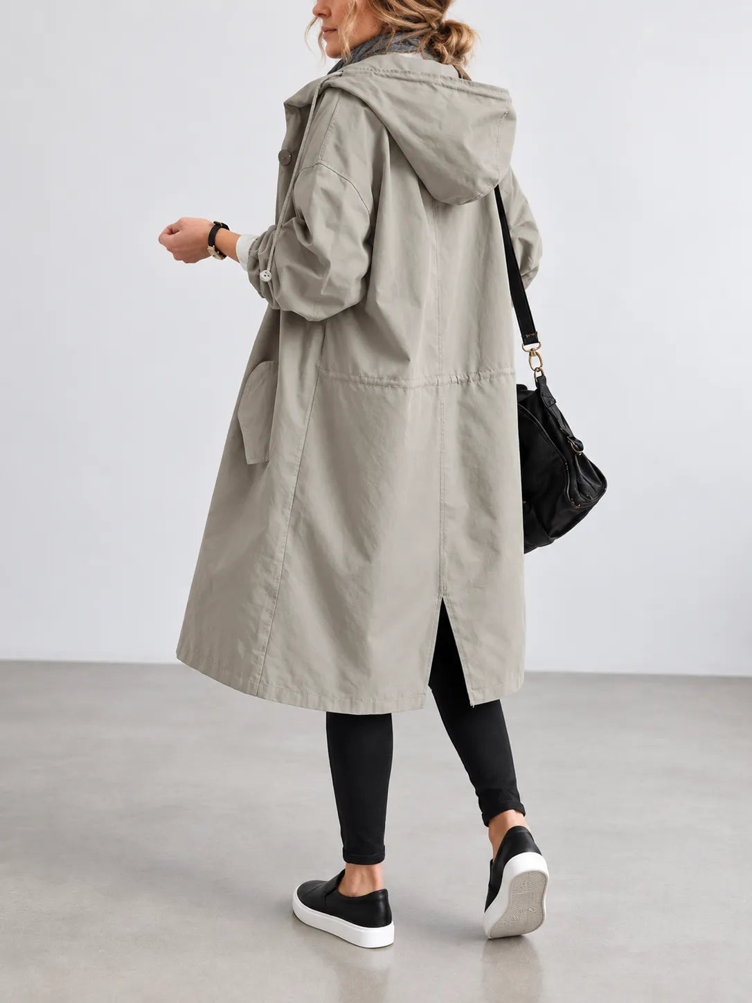 Maisie | Cappotto Oversize con Cappuccio e Bottoni