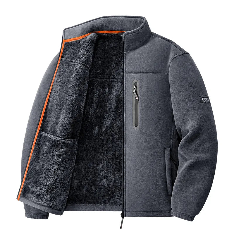 Chaqueta de lana para exteriores para hombre, forro Polar grueso con aislamiento añadido, abrigo informal cálido para nueva temporada, otoño e invierno