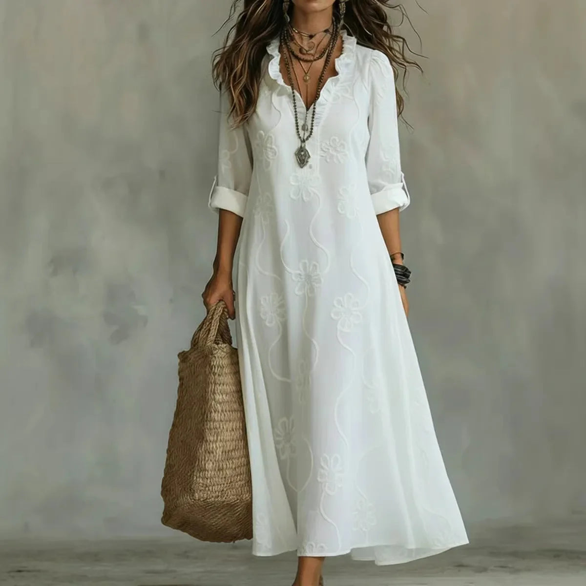Ardyne | Abito Maxi Ricamato