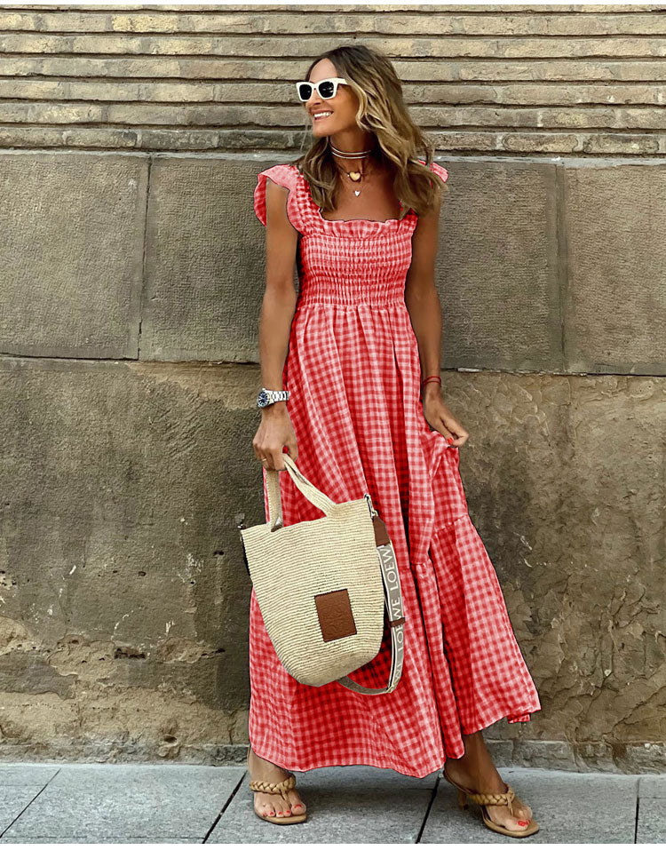 Lyra | Abito Maxi Vichy