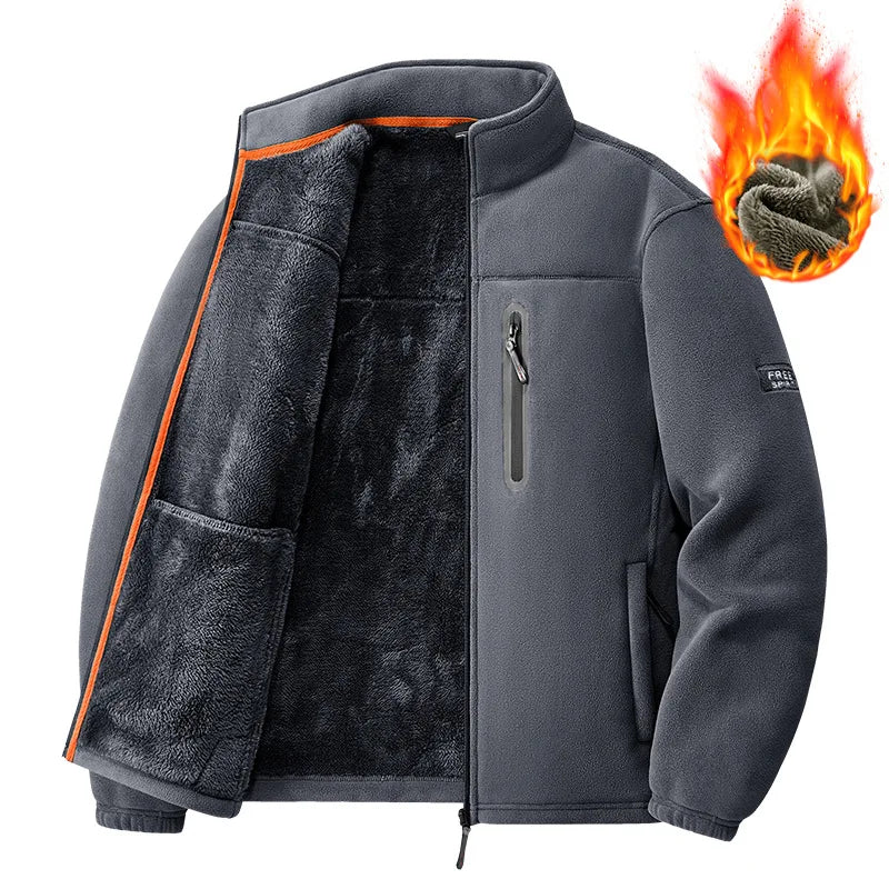 Chaqueta de lana para exteriores para hombre, forro Polar grueso con aislamiento añadido, abrigo informal cálido para nueva temporada, otoño e invierno