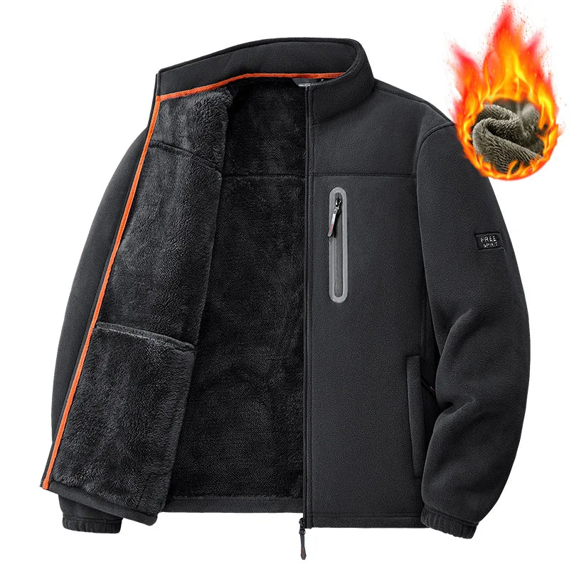 Chaqueta de lana para exteriores para hombre, forro Polar grueso con aislamiento añadido, abrigo informal cálido para nueva temporada, otoño e invierno