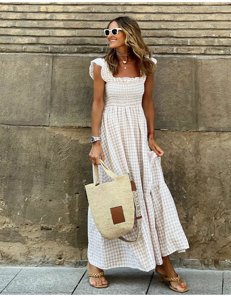 Lyra | Abito Maxi Vichy