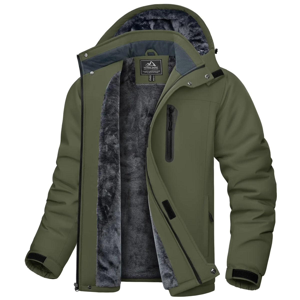 Ethan | Cappotto Invernale Uomo Impermeabile con Cappuccio e Fodera in Pile