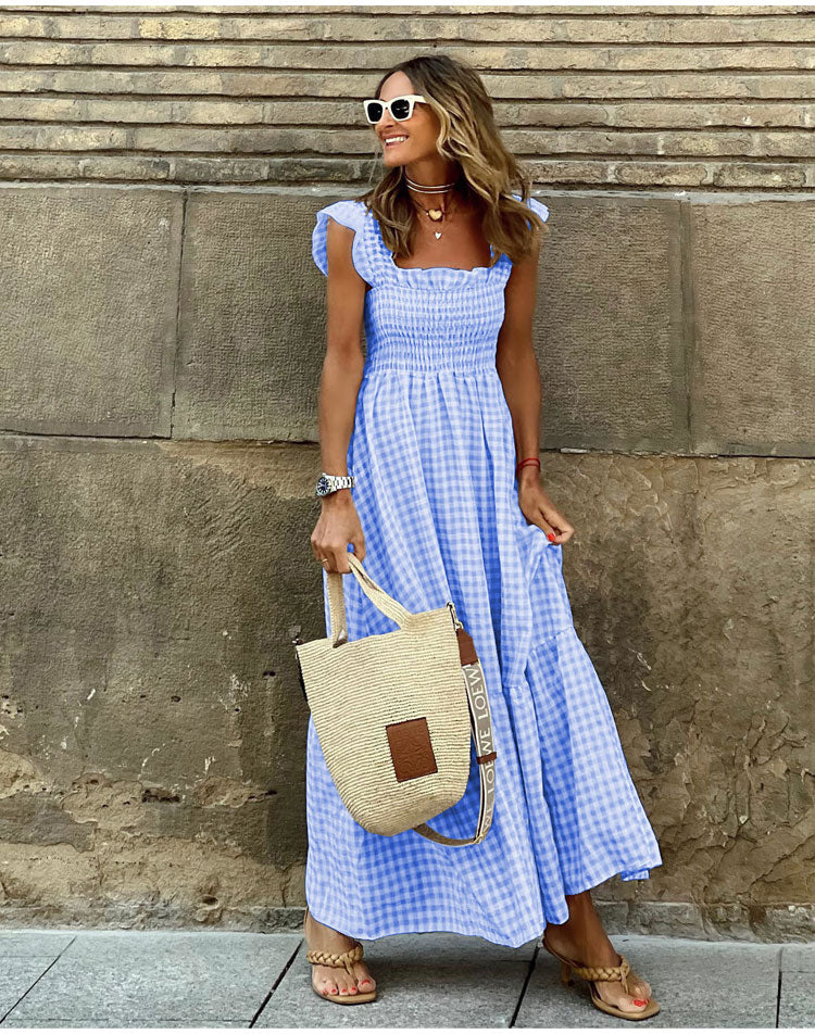Lyra | Abito Maxi Vichy