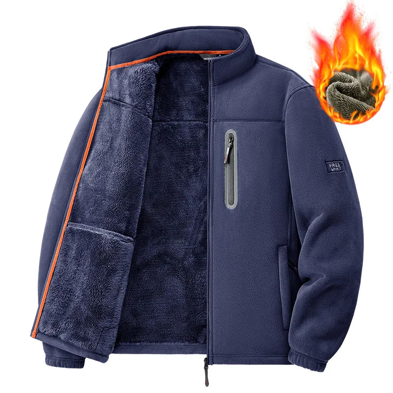 Chaqueta de lana para exteriores para hombre, forro Polar grueso con aislamiento añadido, abrigo informal cálido para nueva temporada, otoño e invierno