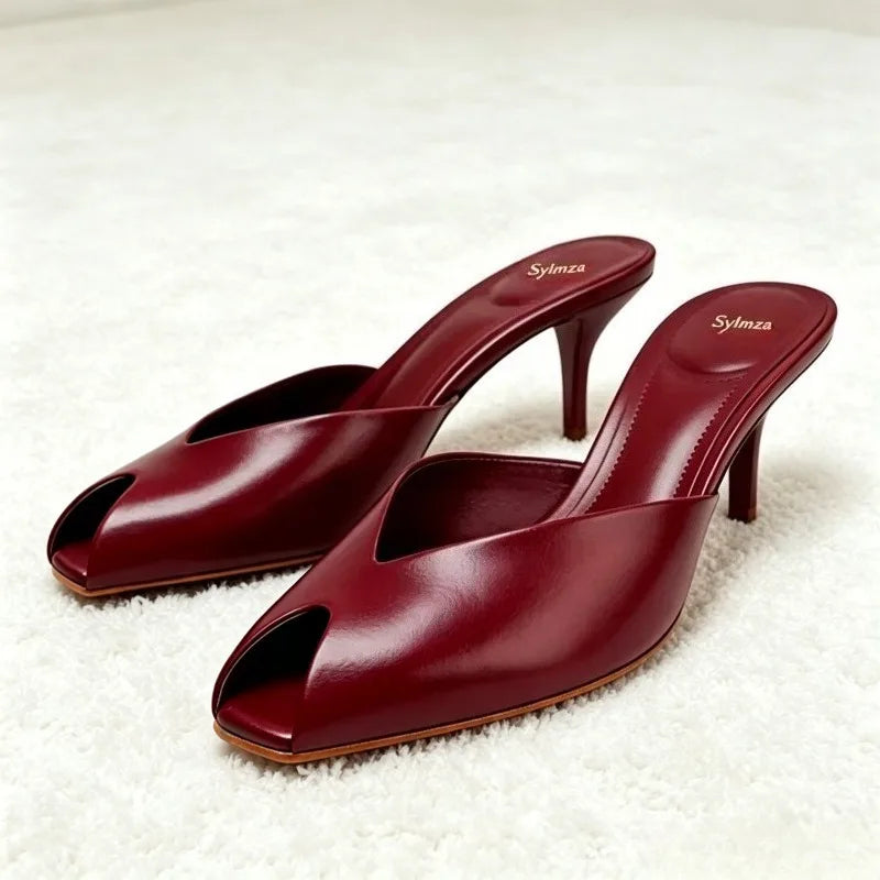 Isabella | Mules Dorate Eleganti con Tacco