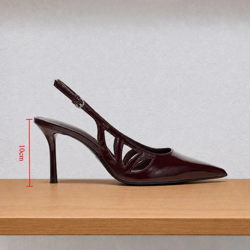 Chiara | Décolleté Slingback Eleganti Bordeaux