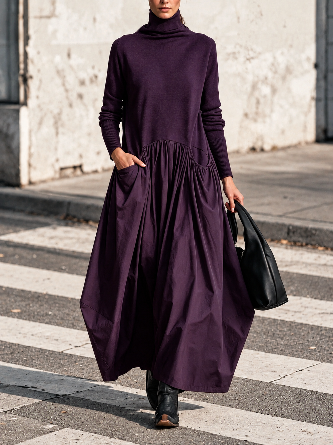 Ingrid | Abito Maxi a Collo Alto