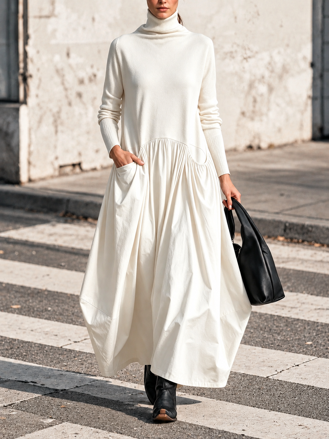 Ingrid | Abito Maxi a Collo Alto
