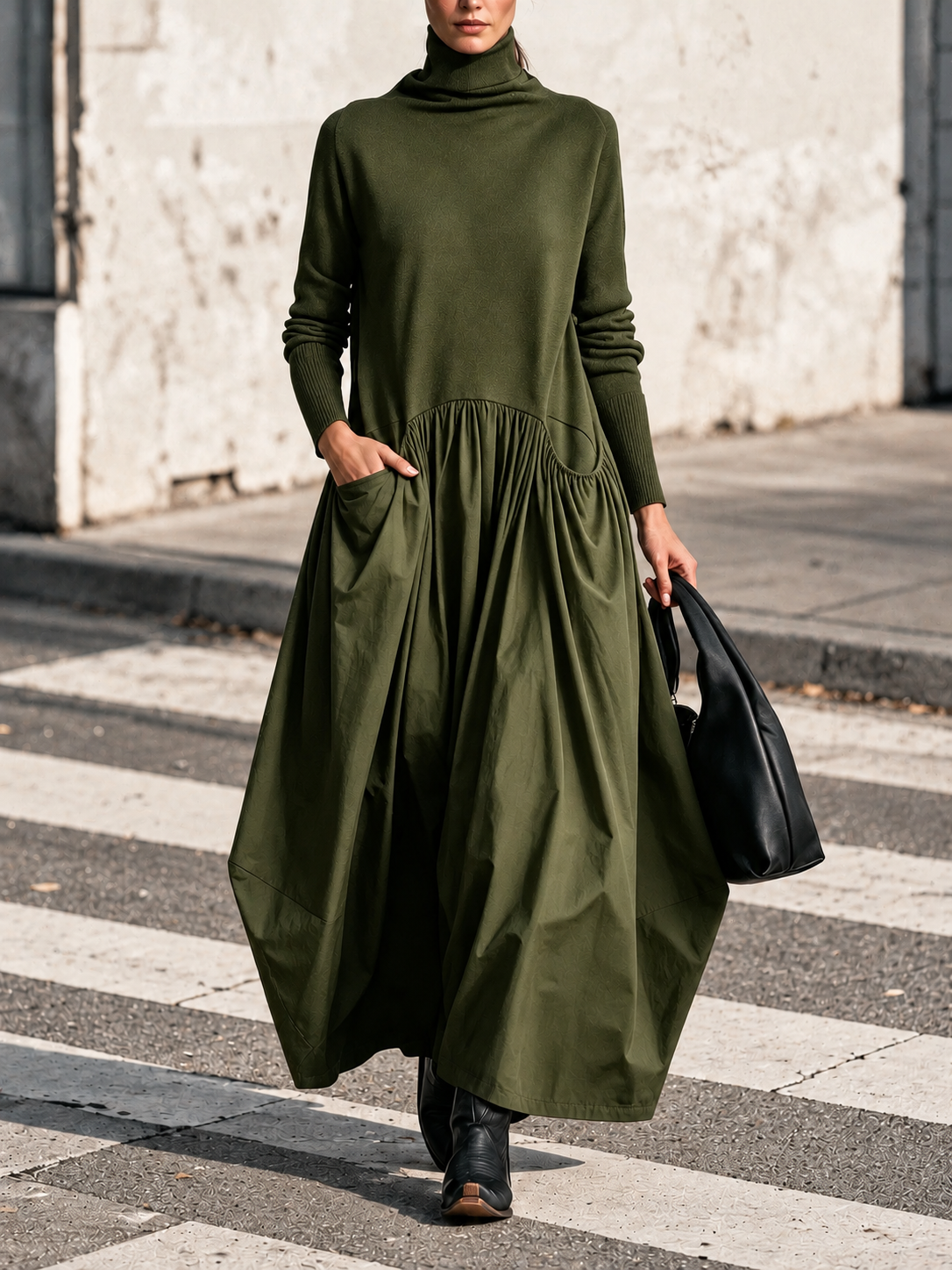 Ingrid | Abito Maxi a Collo Alto