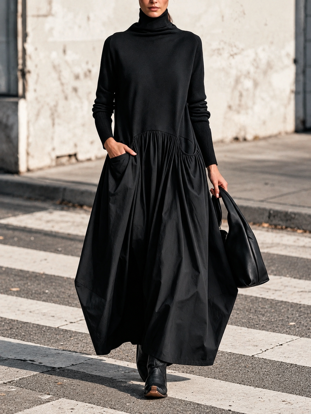 Ingrid | Abito Maxi a Collo Alto