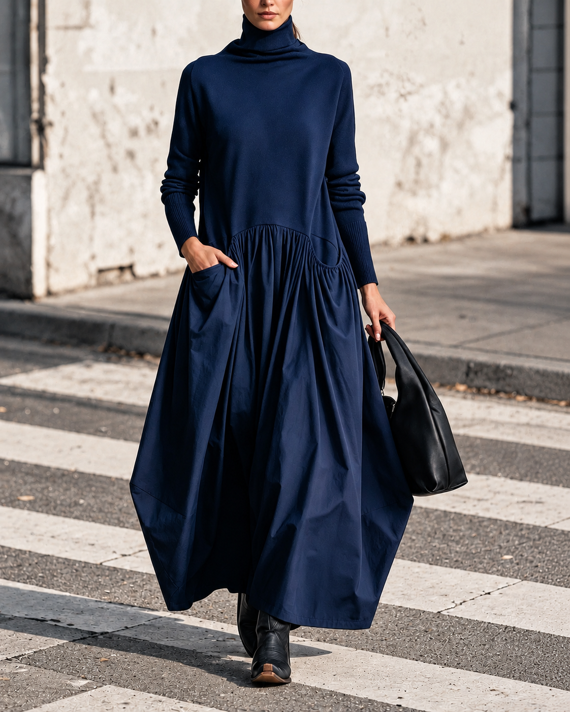 Ingrid | Abito Maxi a Collo Alto
