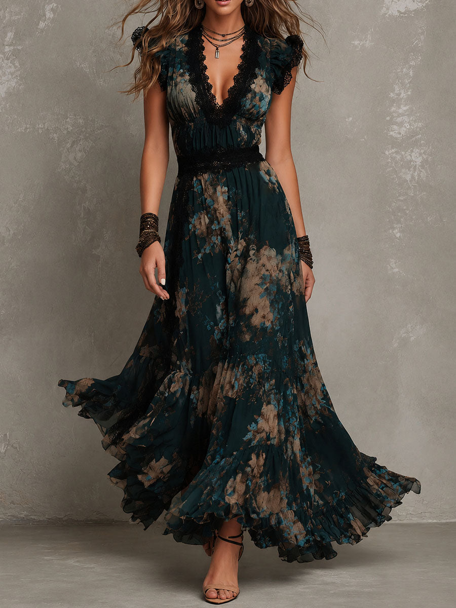Amelia | Abito Maxi Floreale