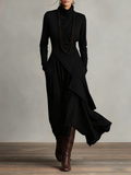Victoria | Abito Vintage Asimmetrico con Collo Alto