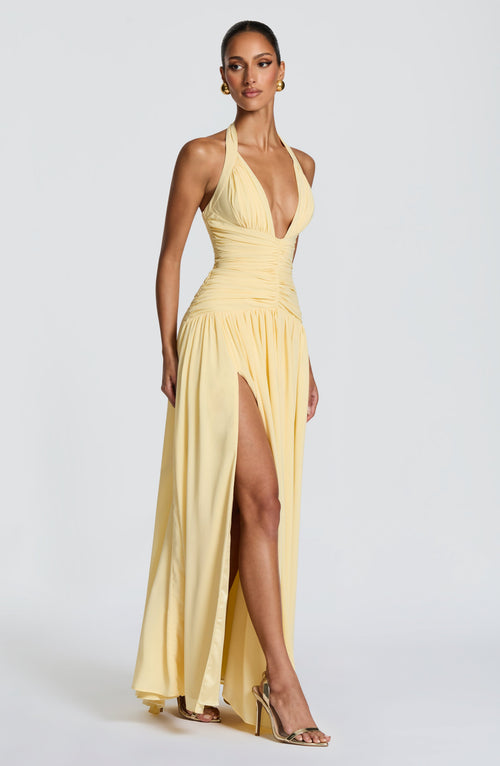 Abito maxi Amaris - Giallo limone