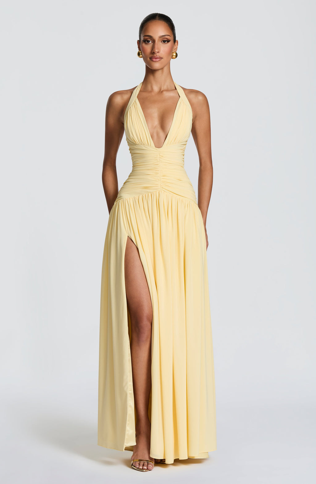 Abito maxi Amaris - Giallo limone