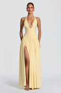 Abito maxi Amaris - Giallo limone