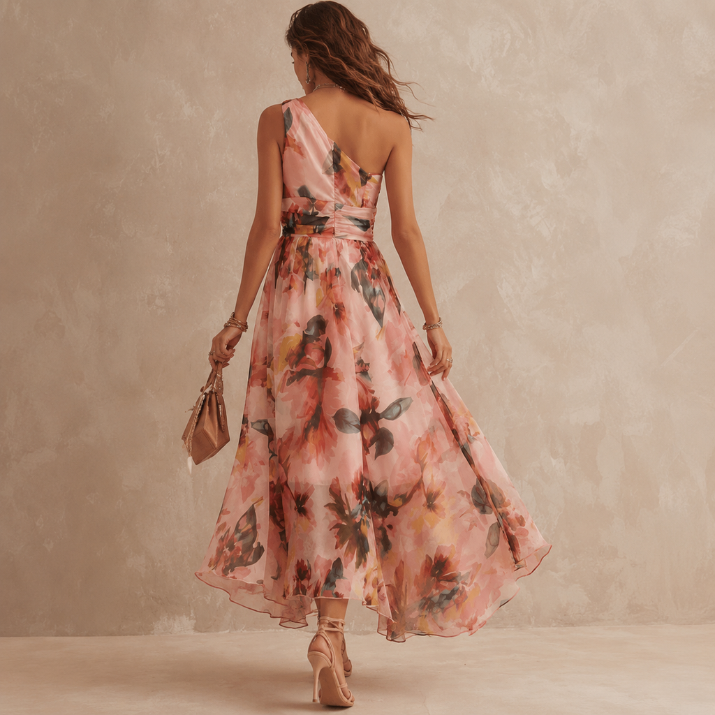 Annalena | Abito Floreale Monospalla