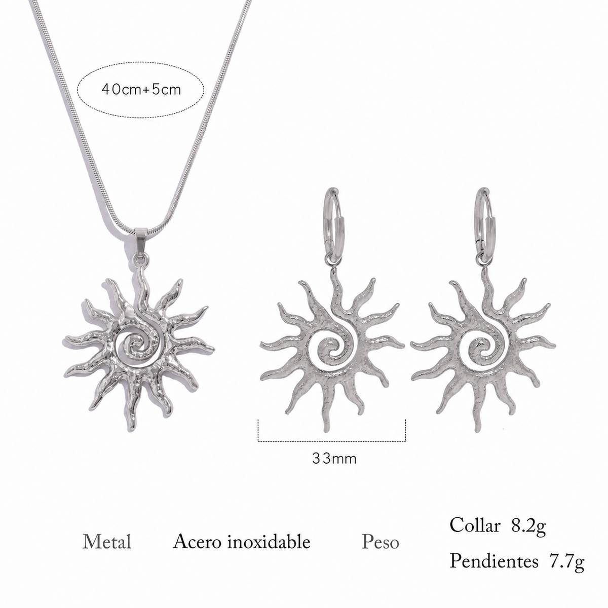Collana Sole a spirale
