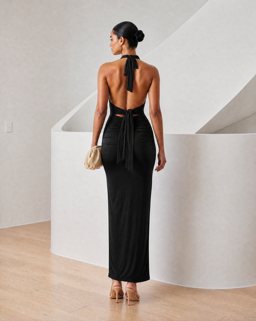 Meridiane | Abito maxi con scollo all’americana