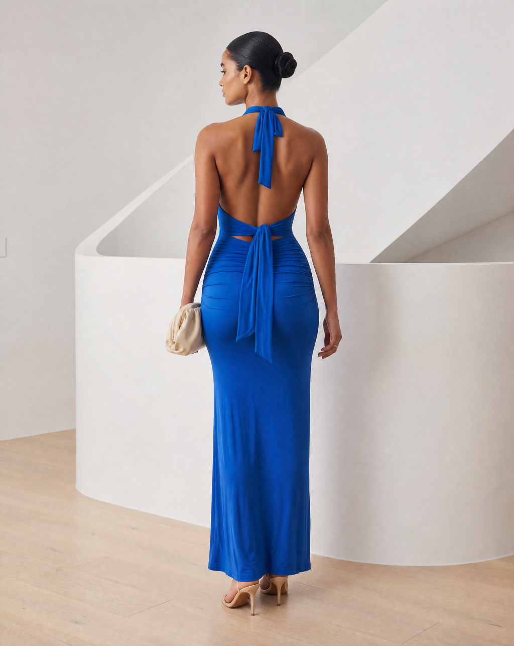 Meridiane | Abito maxi con scollo all’americana